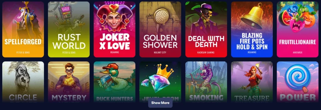 Podgląd strony partnerskiej Casinia Casino